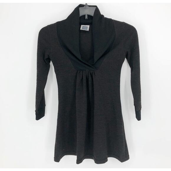 Nom Maternity Womens Luna Sweater XS Dark Gray Stretch Shawl Collar Knit - Picture 2 of 9